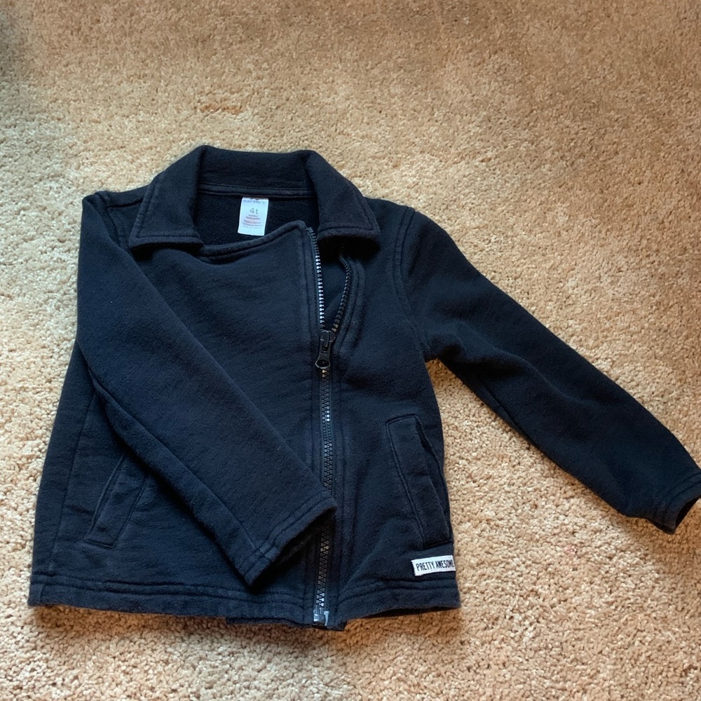 Carters Moto-style sweatshirt jacket